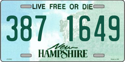 NH license plate 3871649