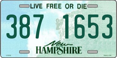 NH license plate 3871653