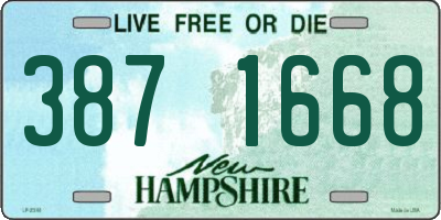 NH license plate 3871668