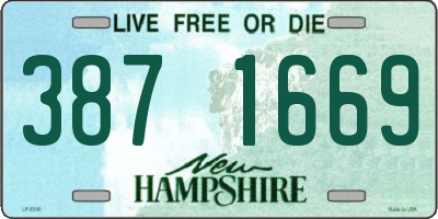 NH license plate 3871669