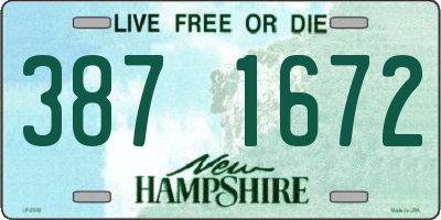 NH license plate 3871672