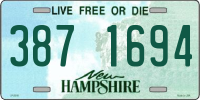 NH license plate 3871694