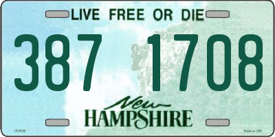 NH license plate 3871708