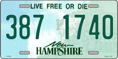 NH license plate 3871740