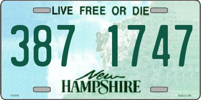 NH license plate 3871747
