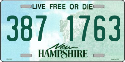 NH license plate 3871763