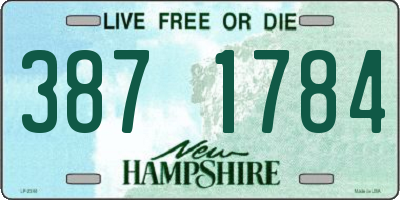 NH license plate 3871784