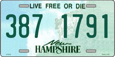 NH license plate 3871791