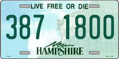 NH license plate 3871800