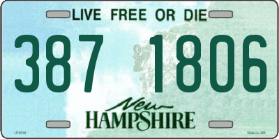 NH license plate 3871806