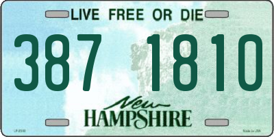 NH license plate 3871810