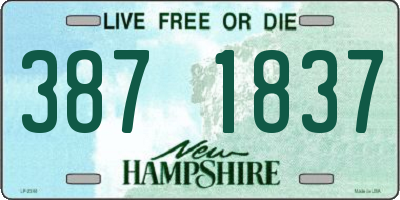 NH license plate 3871837