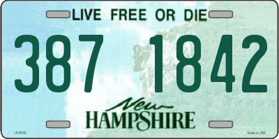 NH license plate 3871842