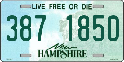NH license plate 3871850