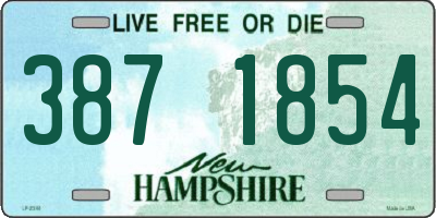 NH license plate 3871854