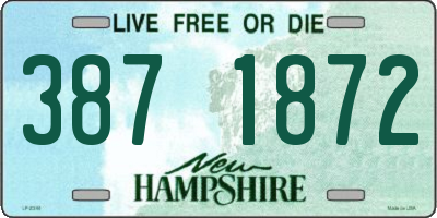 NH license plate 3871872