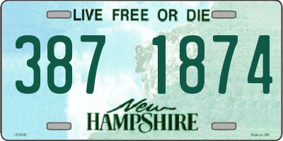 NH license plate 3871874