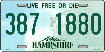 NH license plate 3871880