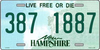 NH license plate 3871887
