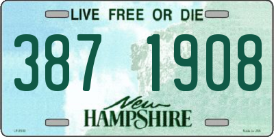 NH license plate 3871908