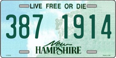 NH license plate 3871914