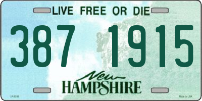 NH license plate 3871915