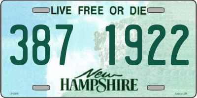 NH license plate 3871922