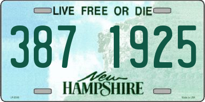 NH license plate 3871925