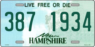 NH license plate 3871934