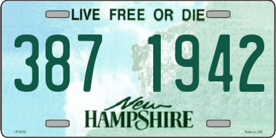 NH license plate 3871942