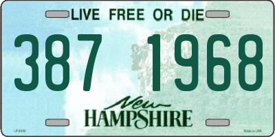 NH license plate 3871968