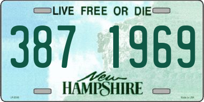 NH license plate 3871969