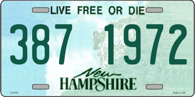 NH license plate 3871972