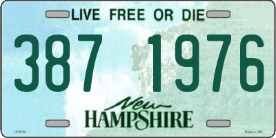 NH license plate 3871976