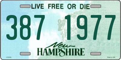 NH license plate 3871977