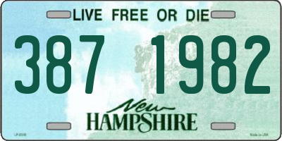 NH license plate 3871982