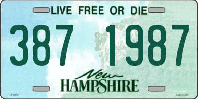 NH license plate 3871987
