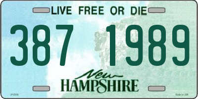 NH license plate 3871989