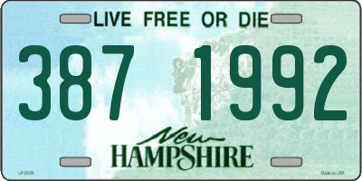 NH license plate 3871992