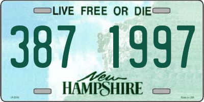 NH license plate 3871997