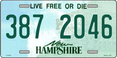 NH license plate 3872046