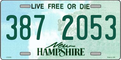 NH license plate 3872053
