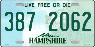 NH license plate 3872062