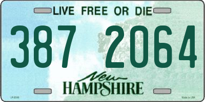 NH license plate 3872064