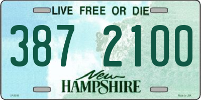 NH license plate 3872100