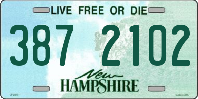 NH license plate 3872102