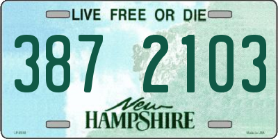 NH license plate 3872103