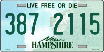 NH license plate 3872115