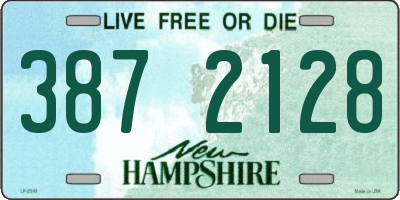NH license plate 3872128