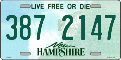 NH license plate 3872147